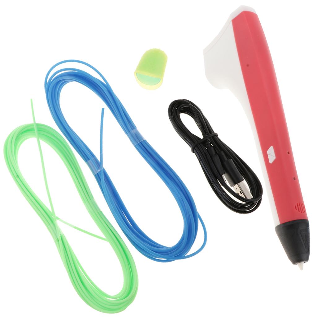 3D Printing Drawing Pen Crafts Modeling PLA/PCL Filament LED Display Red