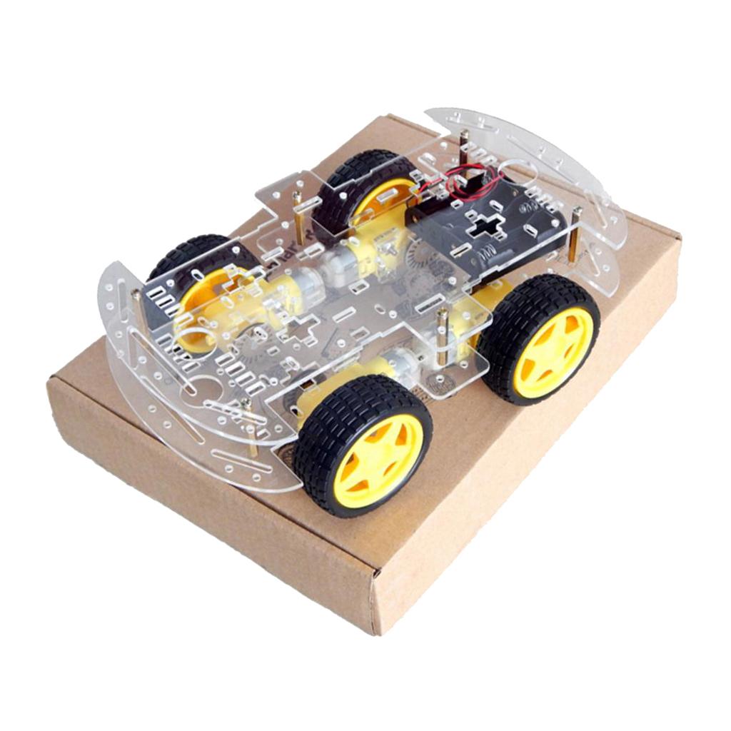 Beginners 4WD Smart Robot Car Chassis Kit DIY with Speed Encoder for Arduino