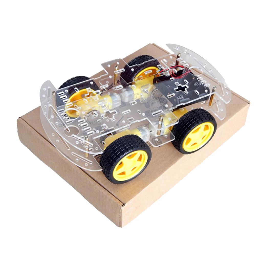 Beginners 4WD Smart Robot Car Chassis Kit DIY with Speed Encoder for Arduino