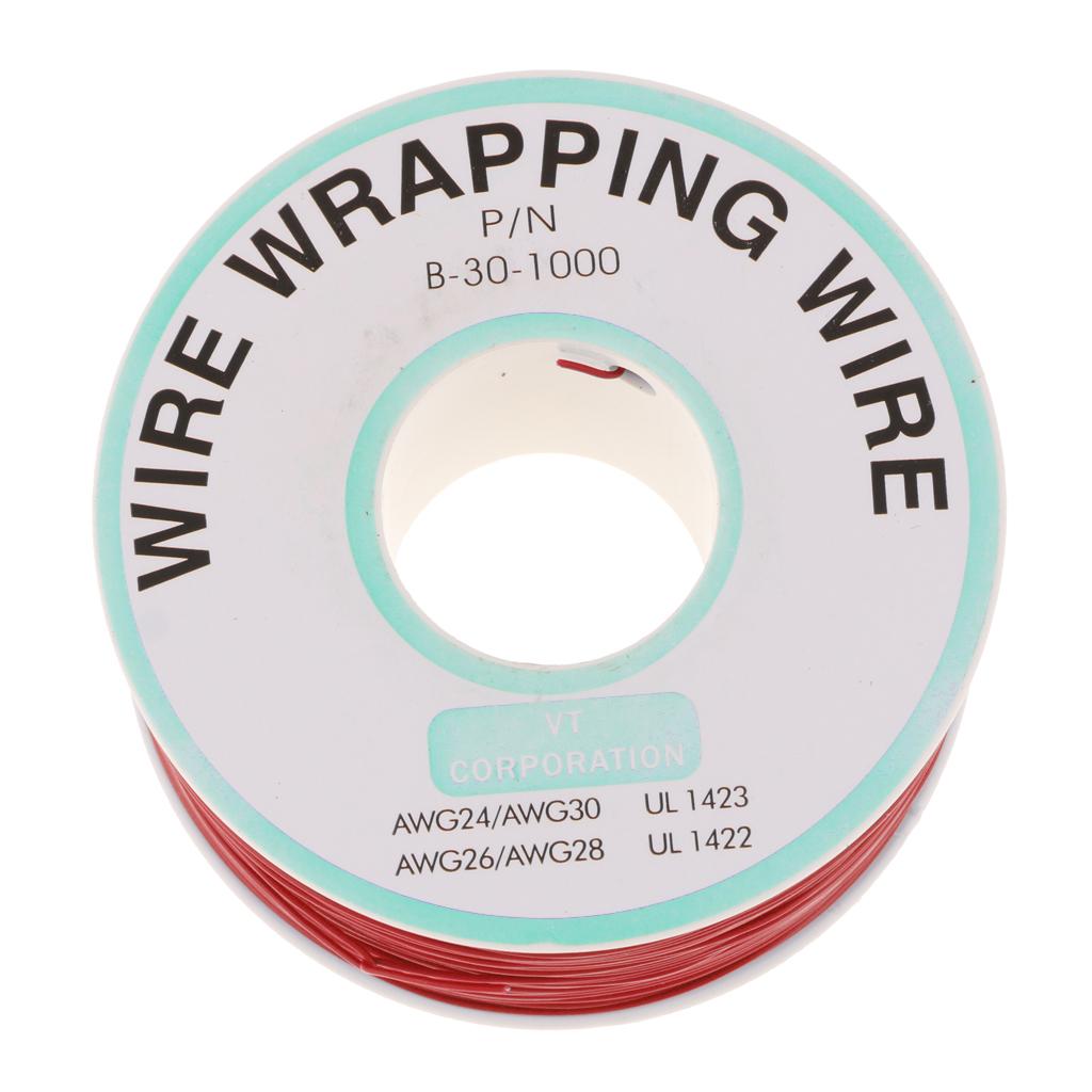 PVC Coated Tin Plated Copper Cable Wrapping Wire 250M 30AWG Cable Reel Red