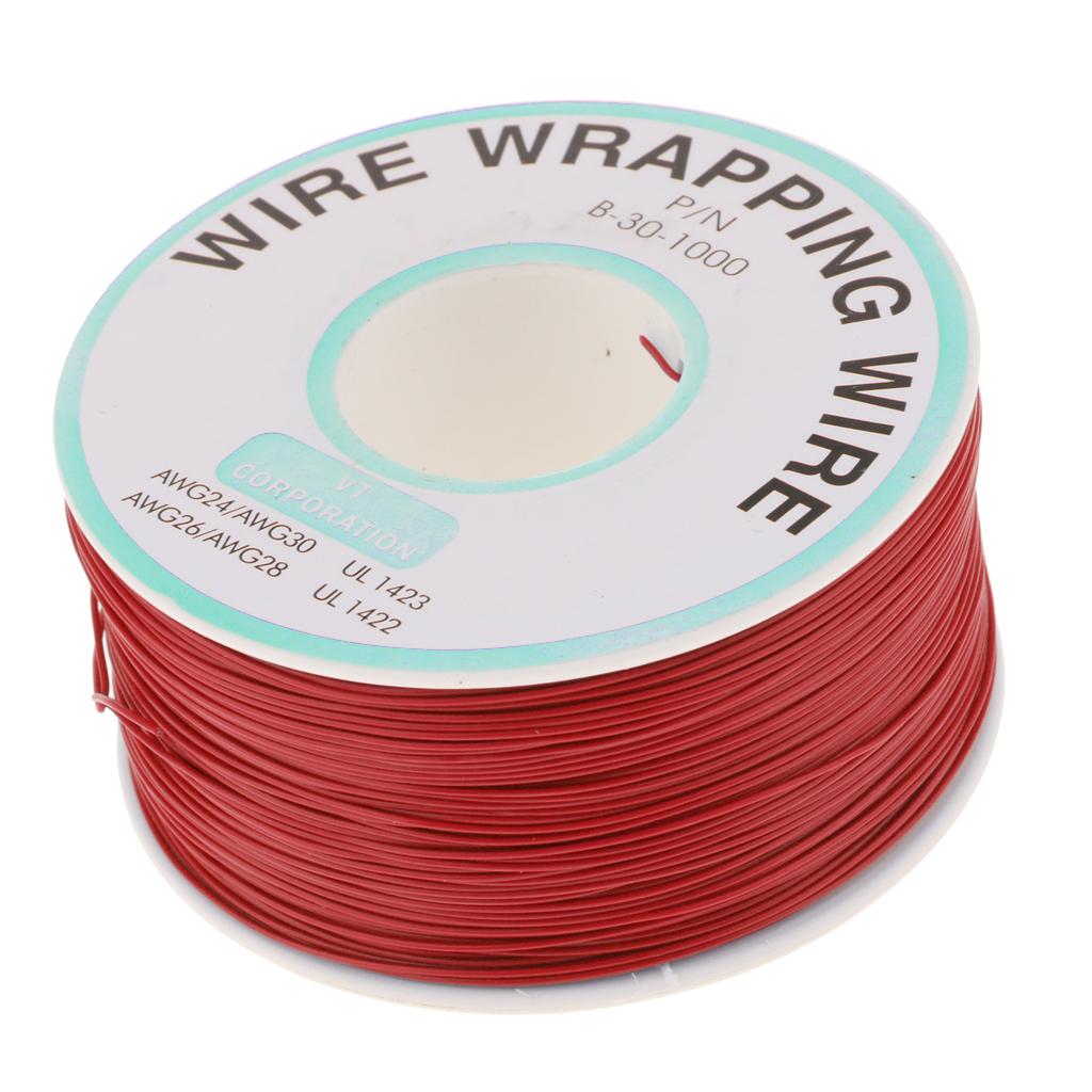PVC Coated Tin Plated Copper Cable Wrapping Wire 250M 30AWG Cable Reel Red