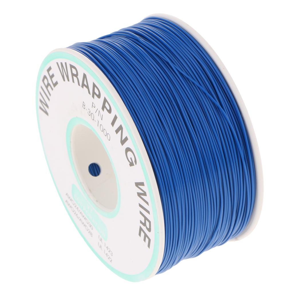 PVC Coated Tin Plated Copper Cable Wrapping Wire 250M 30AWG Cable Reel Blue