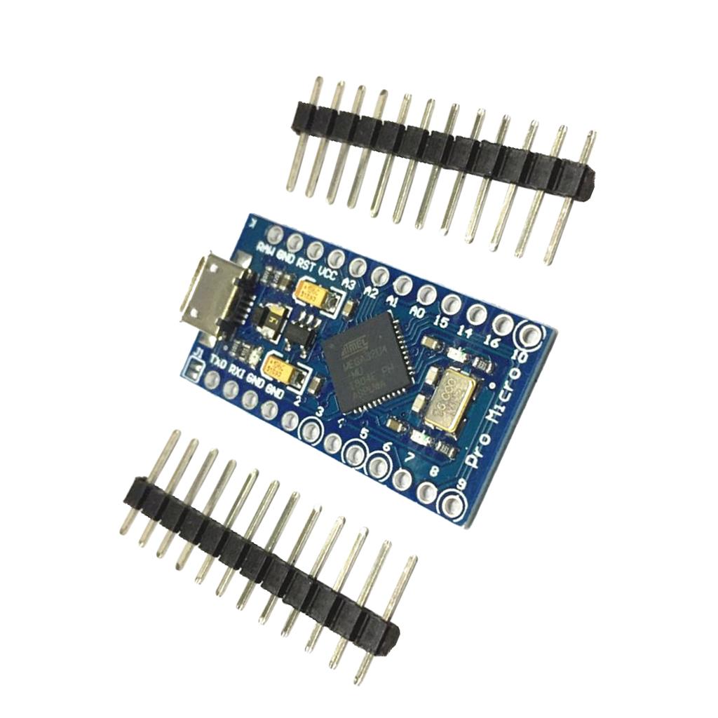 Pro Micro 5V 16MHz Compatible ATMEGA 32u4 Microcontroller Development Board with Pin Header