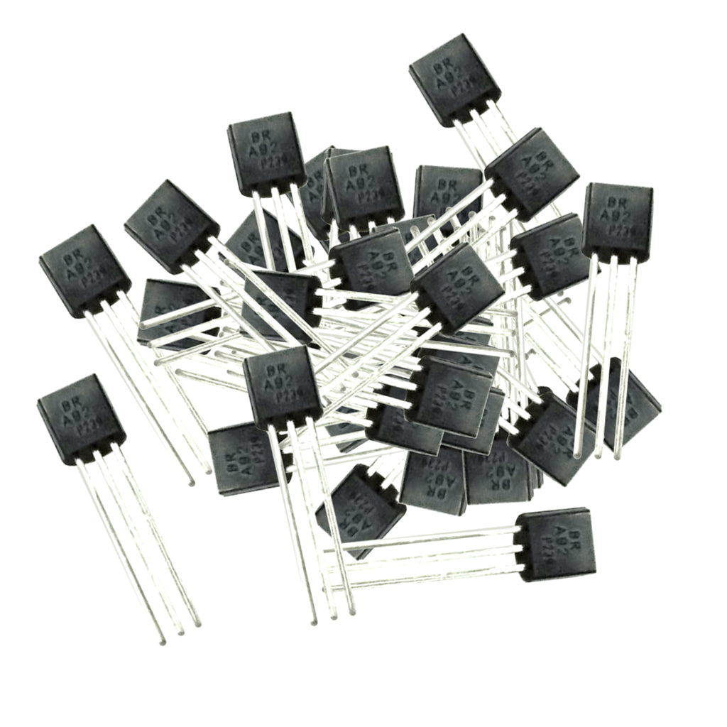 100PCS A92 Power Transistor Semiconductor Device 300V 500mA 625mw PNP TO-92