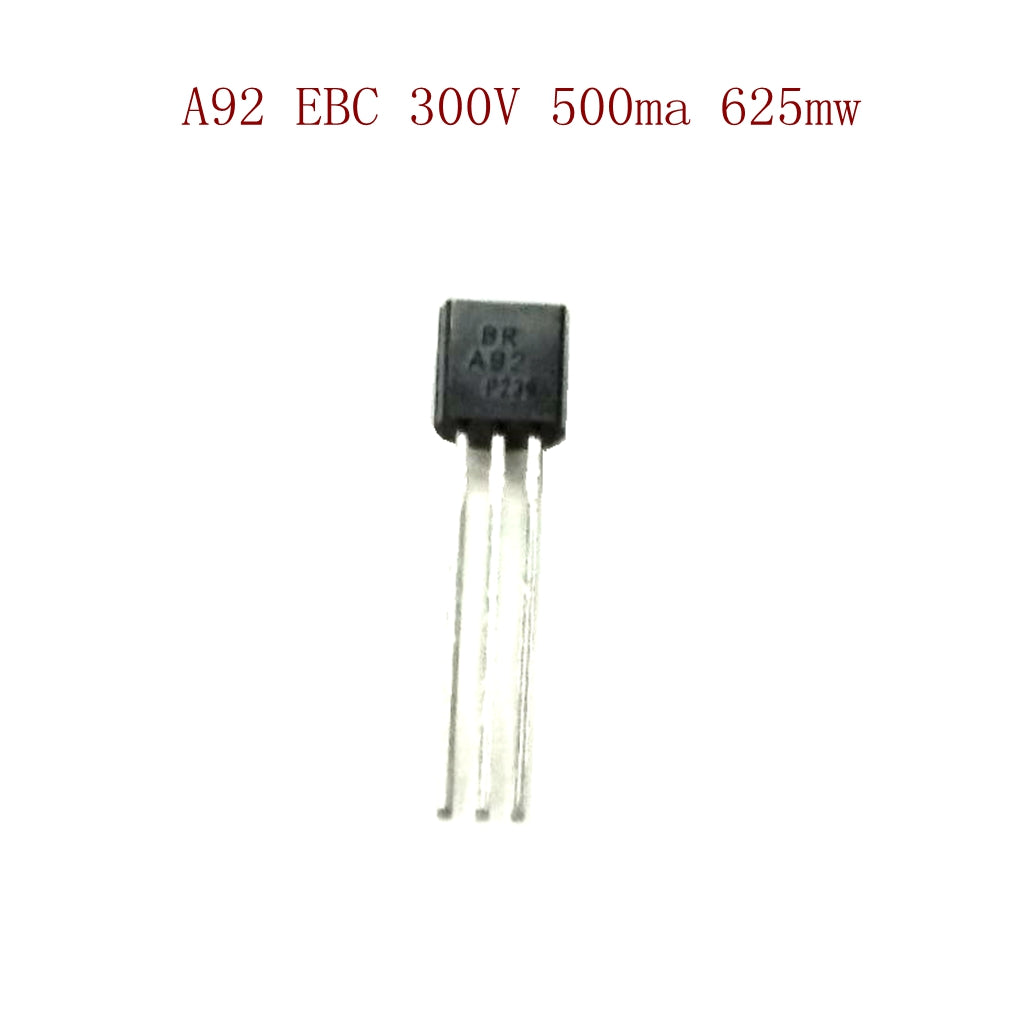100PCS A92 Power Transistor Semiconductor Device 300V 500mA 625mw PNP TO-92