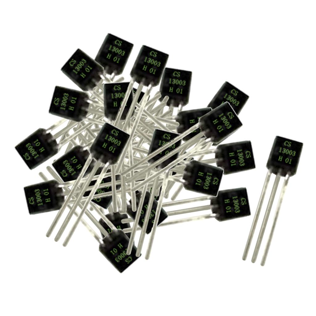 100 Pieces Electronic Current Transistor Triode 13003 400V 1A 0.8w NPN TO-92