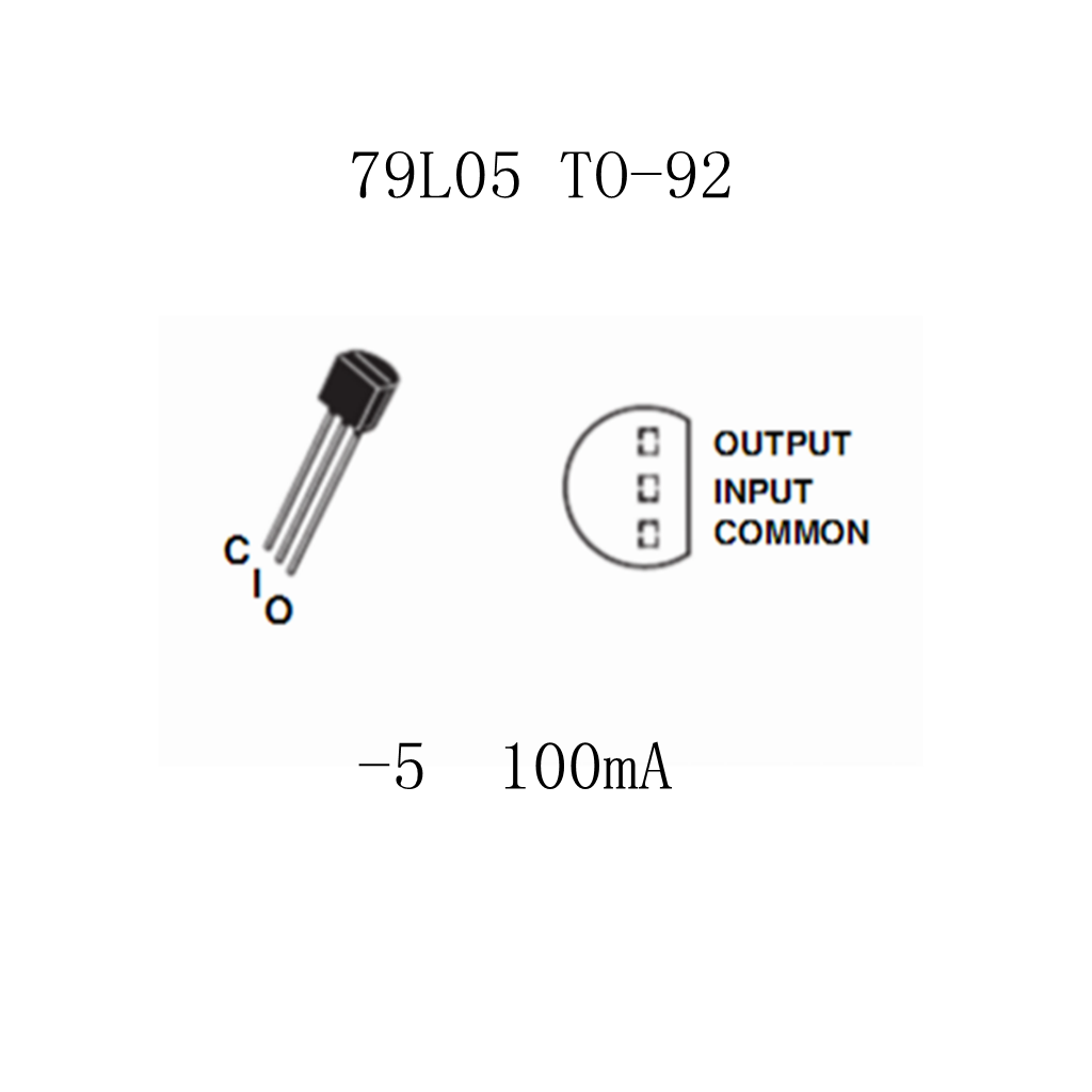 100x 79L05 Transistor Three-Terminal Voltage Regulation TO-92-5v 100mA 100mA