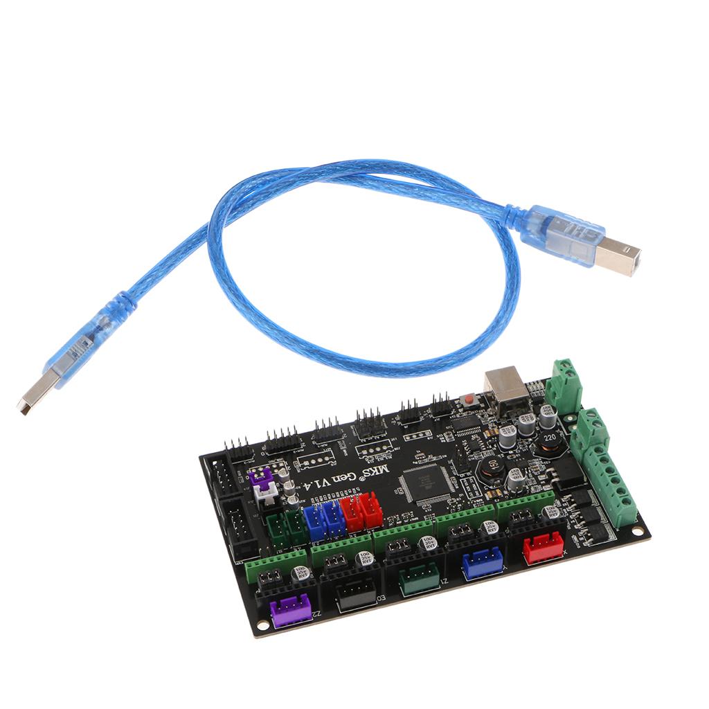 3D Printer MKS Gen V1.4 Controller Board RepRap Ramps1.4 Compatible with USB