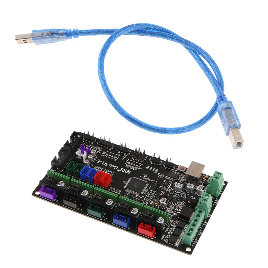 3D Printer MKS Gen V1.4 Controller Board RepRap Ramps1.4 Compatible with USB