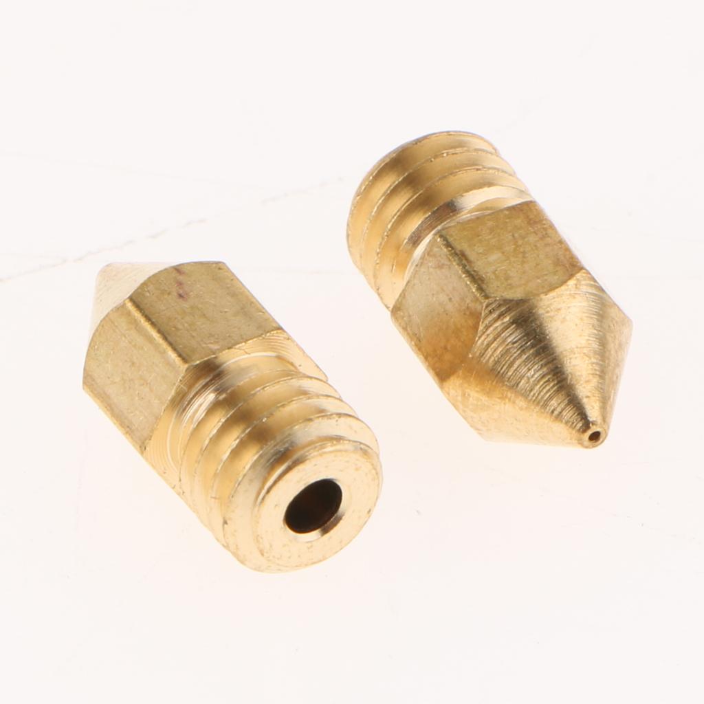 3D Printer Accessories Extruders M6x30mm MK8 Pointed Brass Nozzle Bit 0.4mm