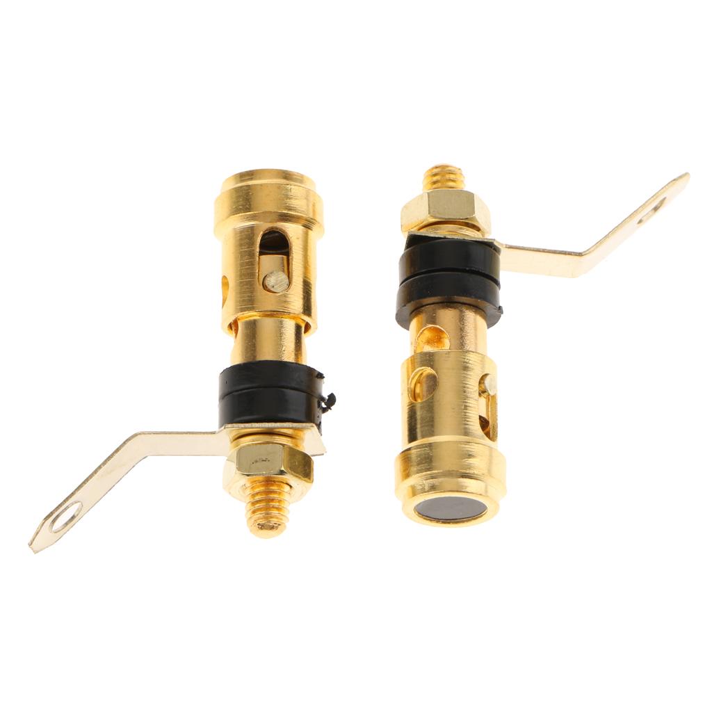 2pcs Speaker Banana Plug Jack Amplifier Terminal Binding Post Socket Connector Black
