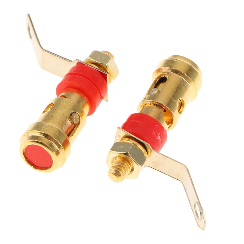 Speaker Banana Plug Jack Amplifier Terminal Binding Post Socket Connector Red