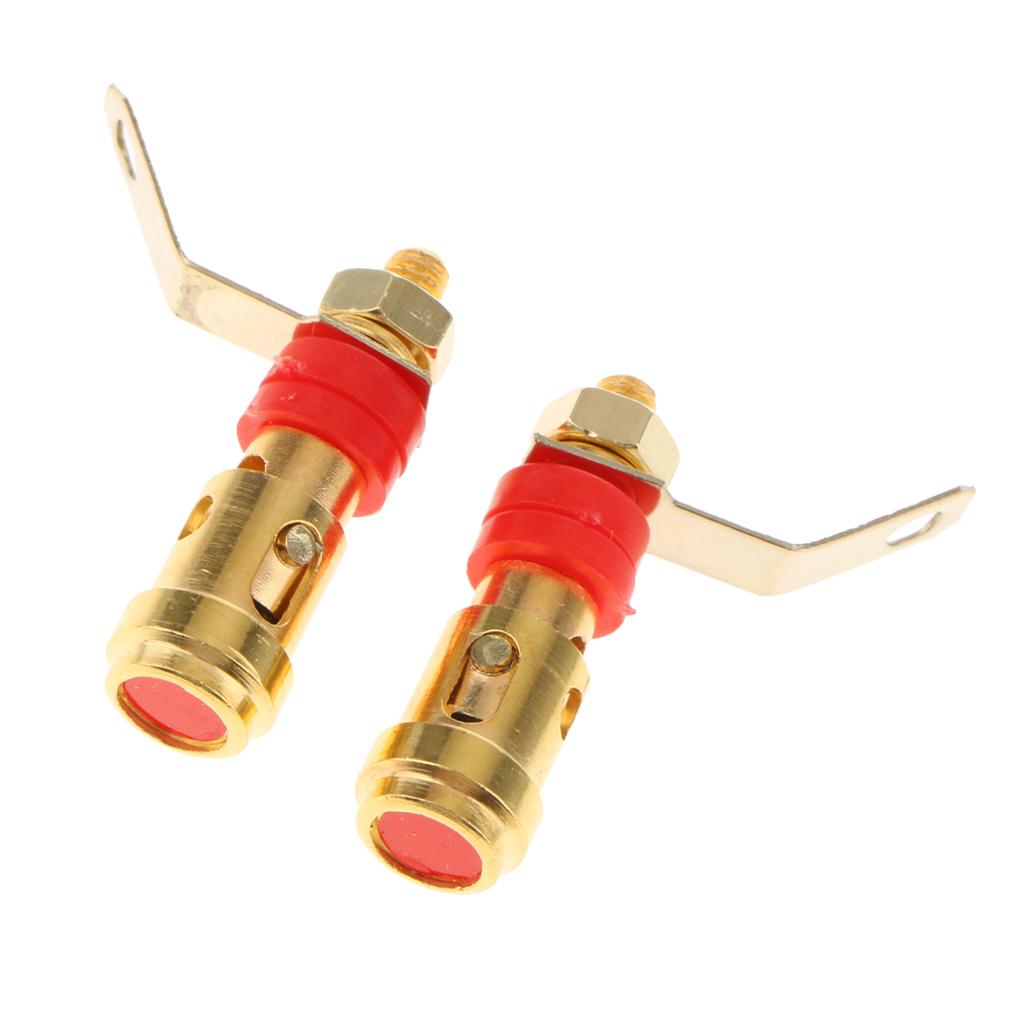 Speaker Banana Plug Jack Amplifier Terminal Binding Post Socket Connector Red
