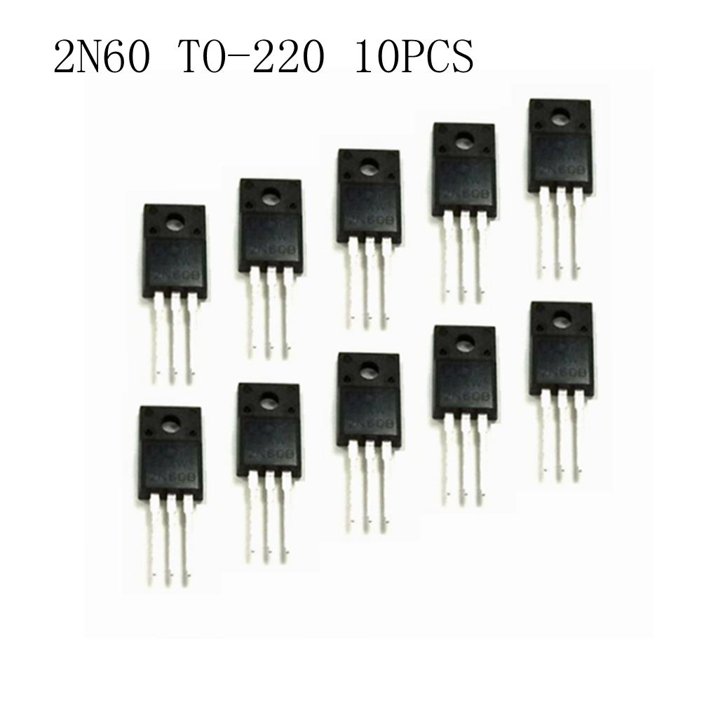 10PCS 2A 600V MOSFET Field Effect Transistor TO-220F 2N60 Power N-Channel