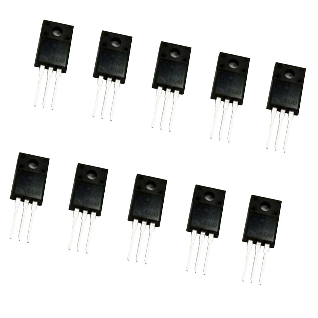 10PCS 2A 600V MOSFET Field Effect Transistor TO-220F 2N60 Power N-Channel
