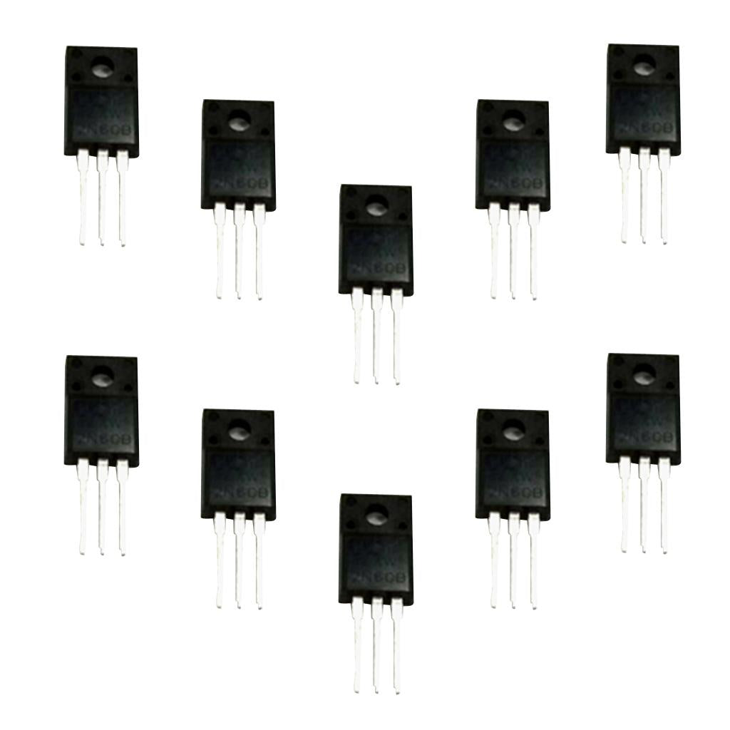 10PCS 2A 600V MOSFET Field Effect Transistor TO-220F 2N60 Power N-Channel