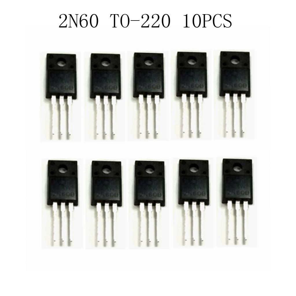 10PCS 2A 600V MOSFET Field Effect Transistor TO-220F 2N60 Power N-Channel