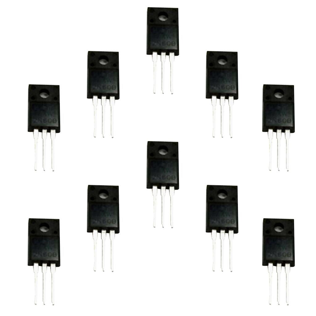 10PCS 2A 600V MOSFET Field Effect Transistor TO-220F 2N60 Power N-Channel