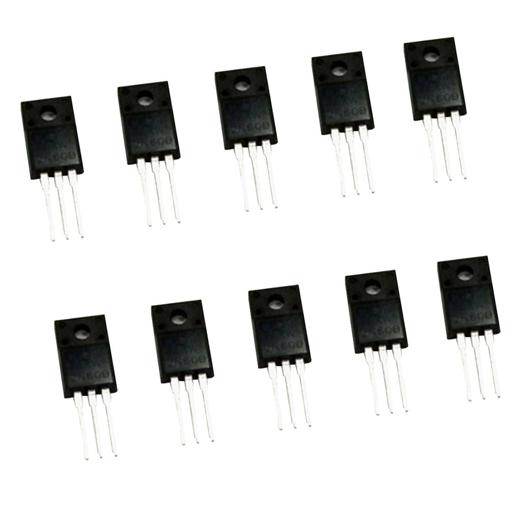 10PCS 2A 600V MOSFET Field Effect Transistor TO-220F 2N60 Power N-Channel