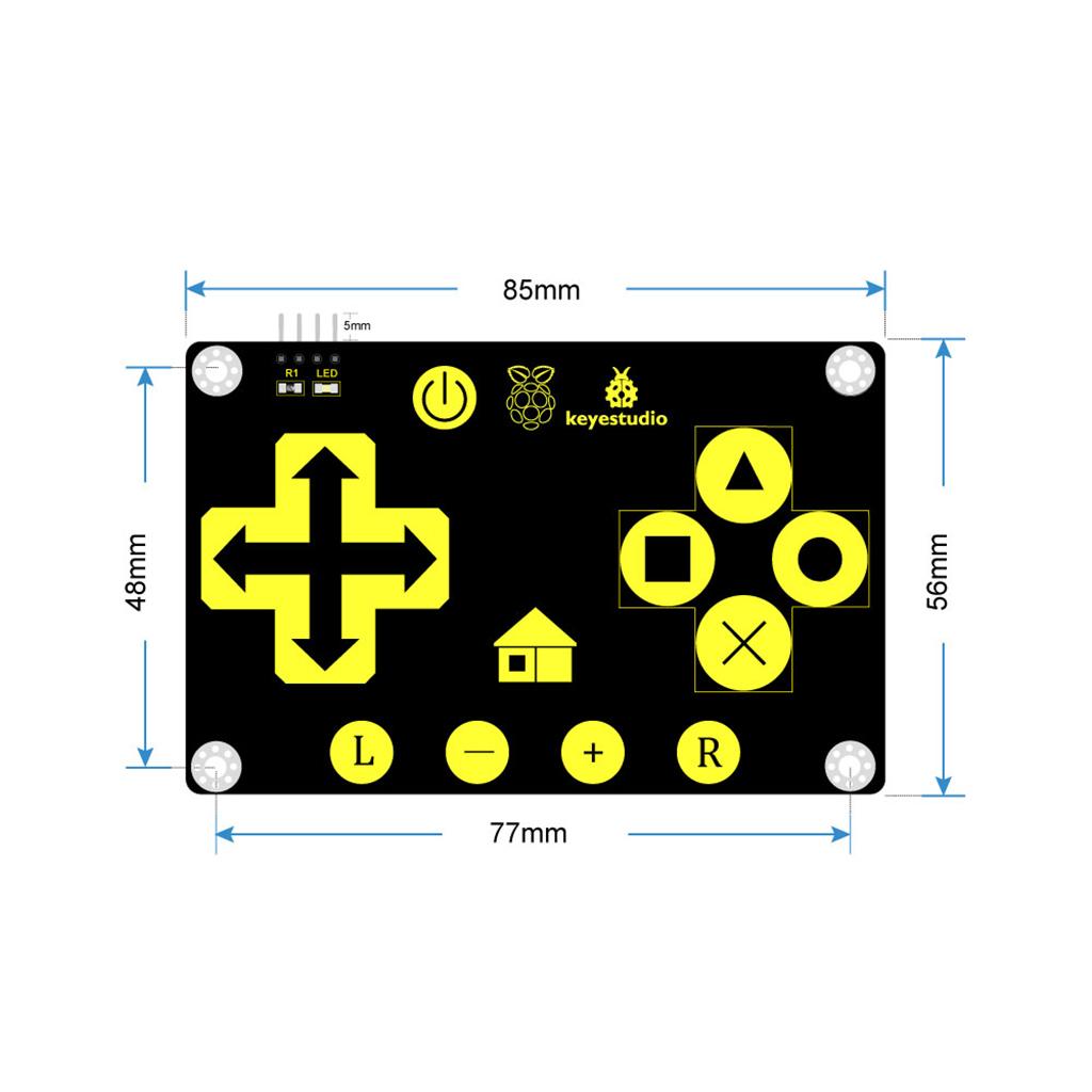 KEYESTUDIO RPI 16-key Touch Keypad TTP229L Capacitive for Raspberry Pi 3