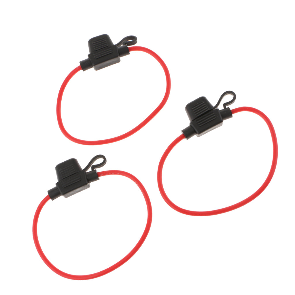 3 Pieces Car Automotive Waterproof Blade Fuse Holder Harness Block 14AWG