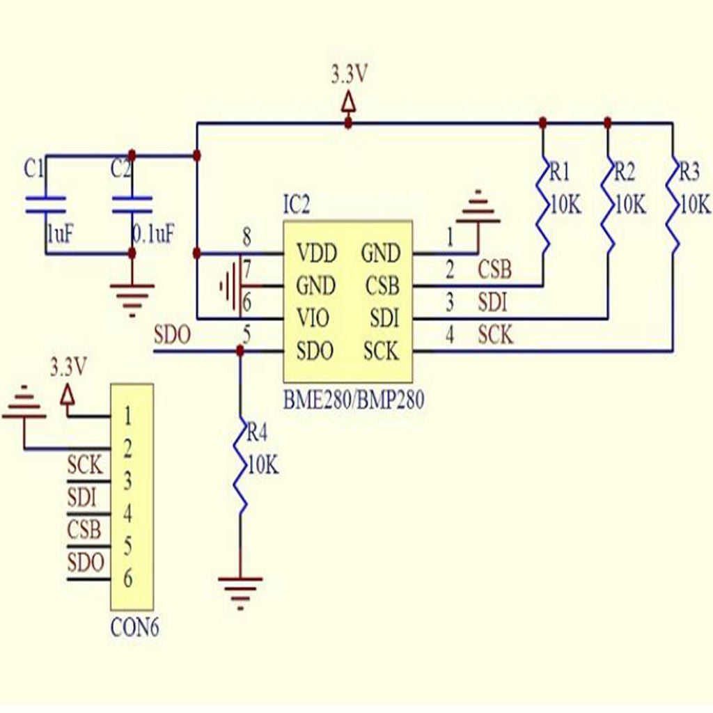 GY-BMP280-3.3 Atmospheric Pressure Sensor Temperature Humidity Sensor Breakout for Arduino