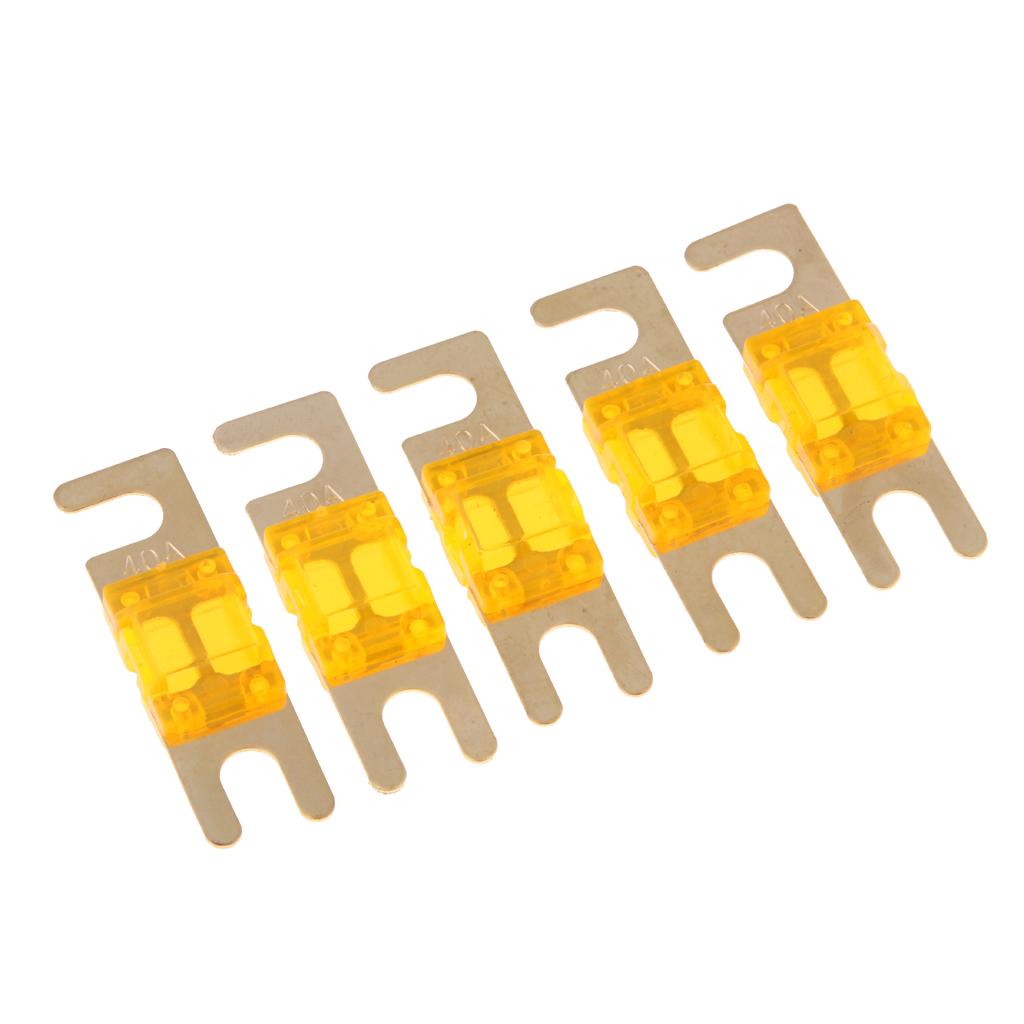 5Pcs Mini Small Car Truck Fuse Kit Auto Blade Fuse Plug In Fork Fuse 40A