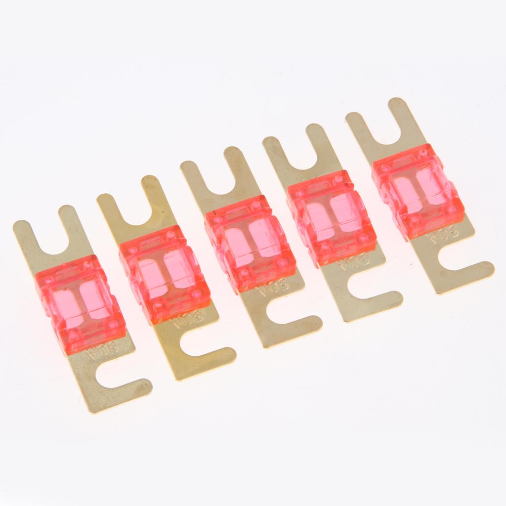 5Pcs Mini Small Car Truck Fuse Kit Auto Blade Fuse Plug In Fork Fuse 50A