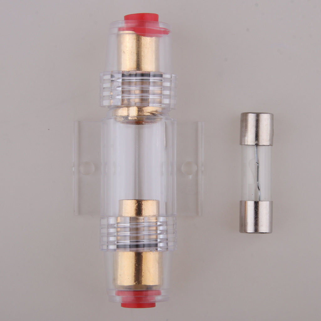 Glass Tube Fuse Holder Adapter with Fast Blow Tube Fuse for Car Truck 30A