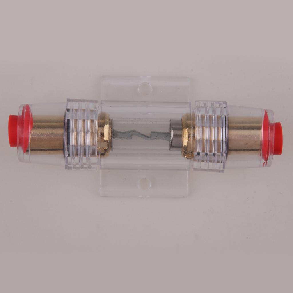 Glass Tube Fuse Holder Adapter with Fast Blow Tube Fuse for Car Truck 60A