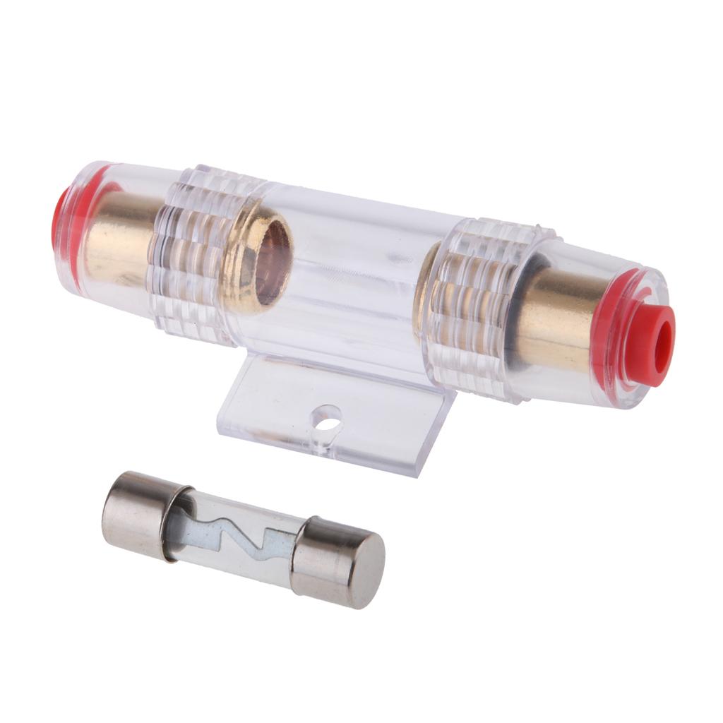 Glass Tube Fuse Holder Adapter with Fast Blow Tube Fuse for Car Truck 60A