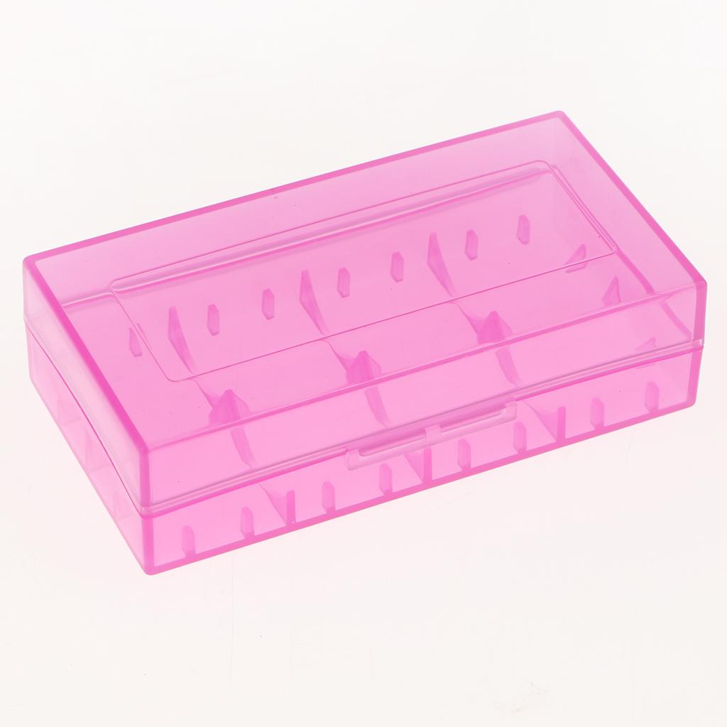3 Pcs Battery Storage Box Hard Plastic Battery Case Holder Organizer Pink