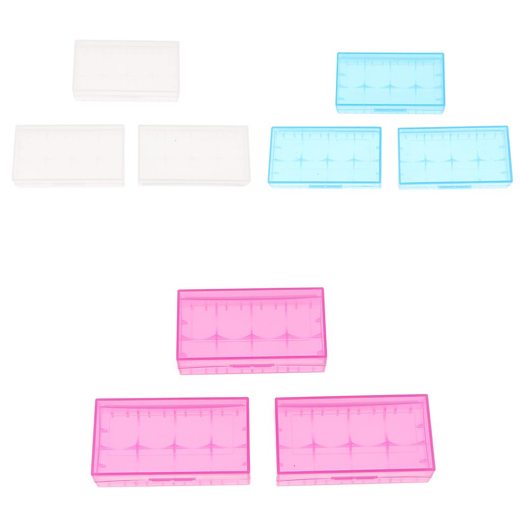 3 Pcs Battery Storage Box Hard Plastic Battery Case Holder Organizer Pink