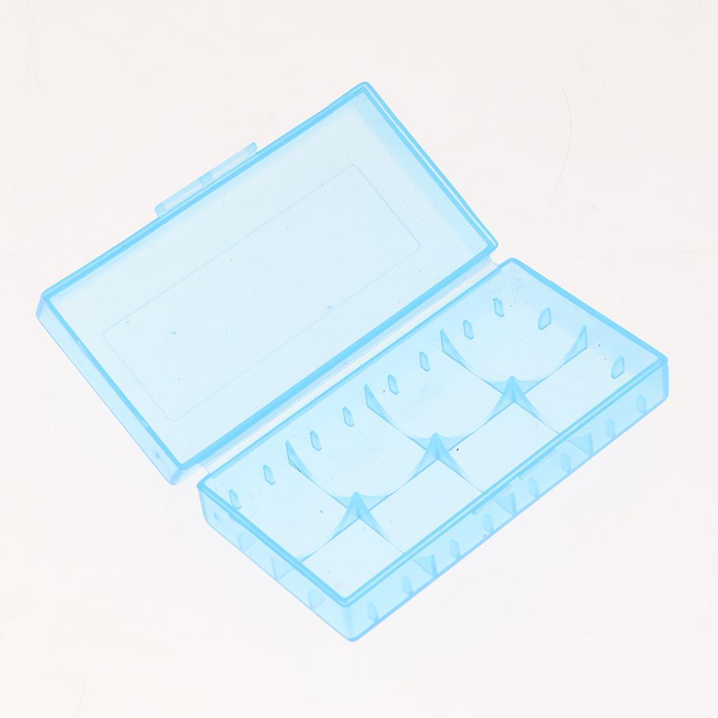 3 Pcs Battery Storage Box Hard Plastic Battery Case Holder Organizer Blue