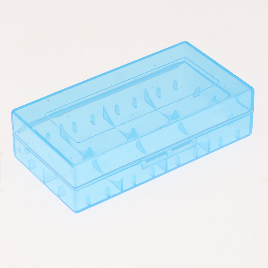 3 Pcs Battery Storage Box Hard Plastic Battery Case Holder Organizer Blue
