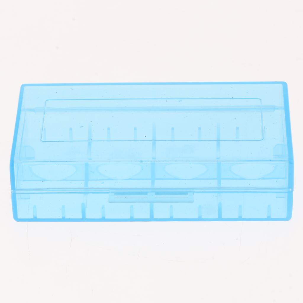 3 Pcs Battery Storage Box Hard Plastic Battery Case Holder Organizer Blue