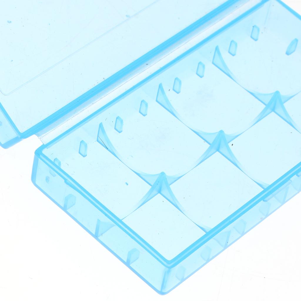 3 Pcs Battery Storage Box Hard Plastic Battery Case Holder Organizer Blue