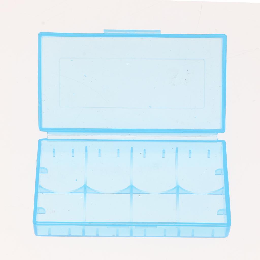 3 Pcs Battery Storage Box Hard Plastic Battery Case Holder Organizer Blue