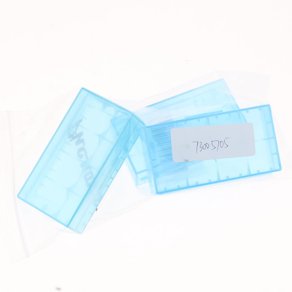 3 Pcs Battery Storage Box Hard Plastic Battery Case Holder Organizer Blue