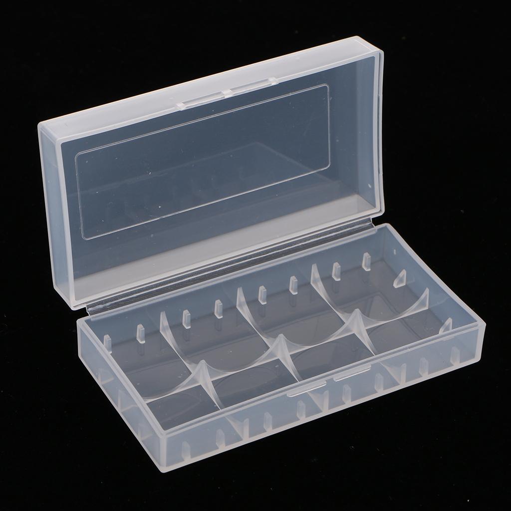 3 Pcs Battery Storage Box Hard Plastic Battery Case Holder Organizer White