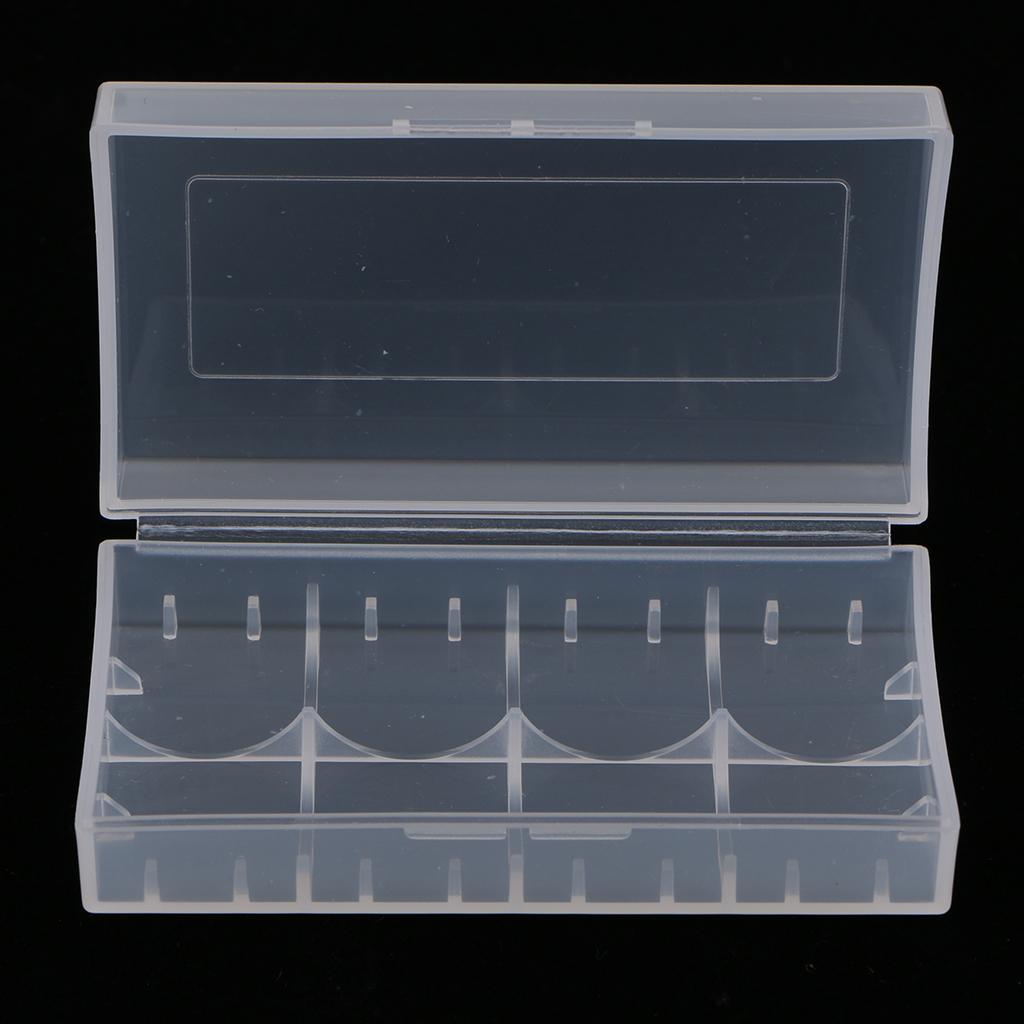 3 Pcs Battery Storage Box Hard Plastic Battery Case Holder Organizer White
