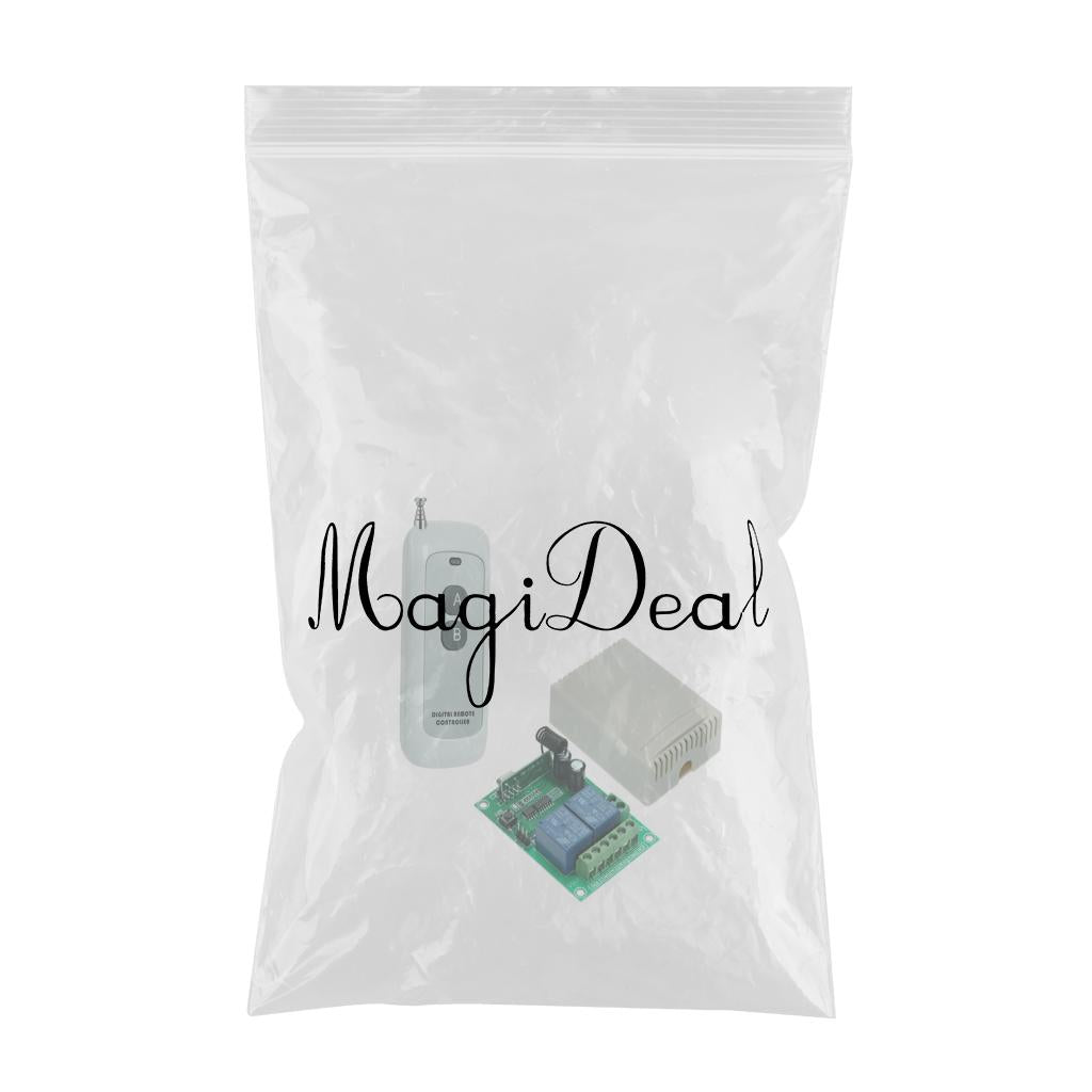 DC12V 2-Way Wireless Receiving Controller Relay Switch Receiver Module Size1