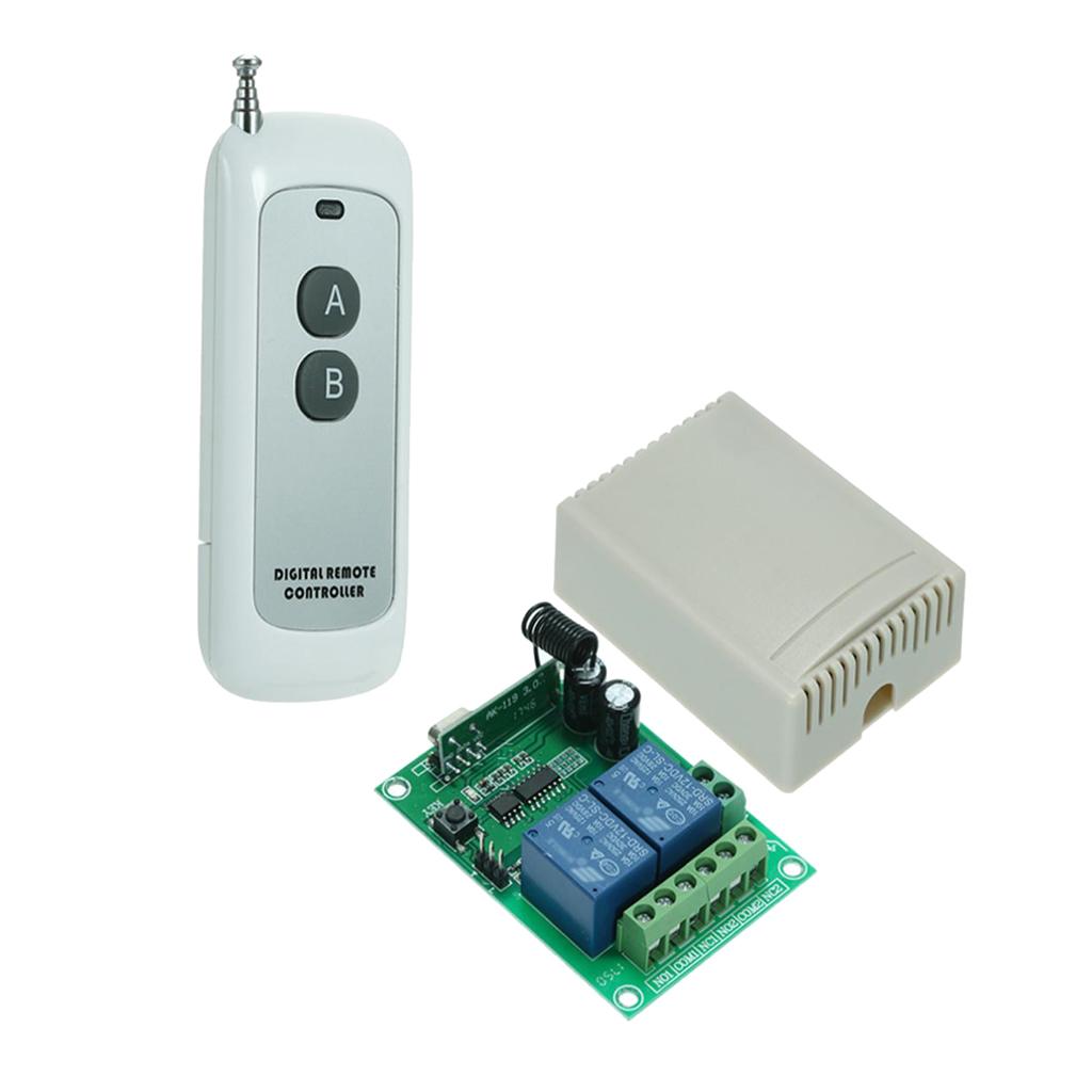 DC12V 2-Way Wireless Receiving Controller Relay Switch Receiver Module Size1