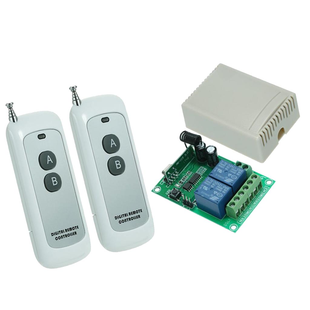 DC12V 2-Way Wireless Receiving Controller Relay Switch Receiver Module Size2