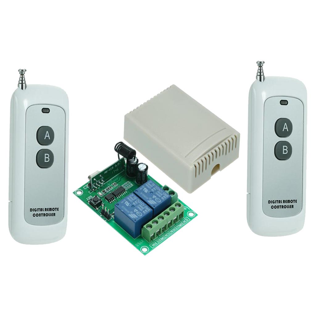 DC12V 2-Way Wireless Receiving Controller Relay Switch Receiver Module Size2