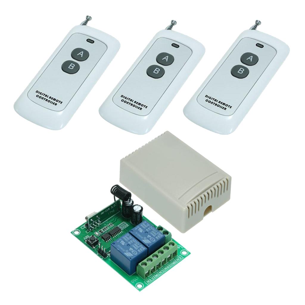 DC12V 2-Way Wireless Receiving Controller Relay Switch Receiver Module Size3