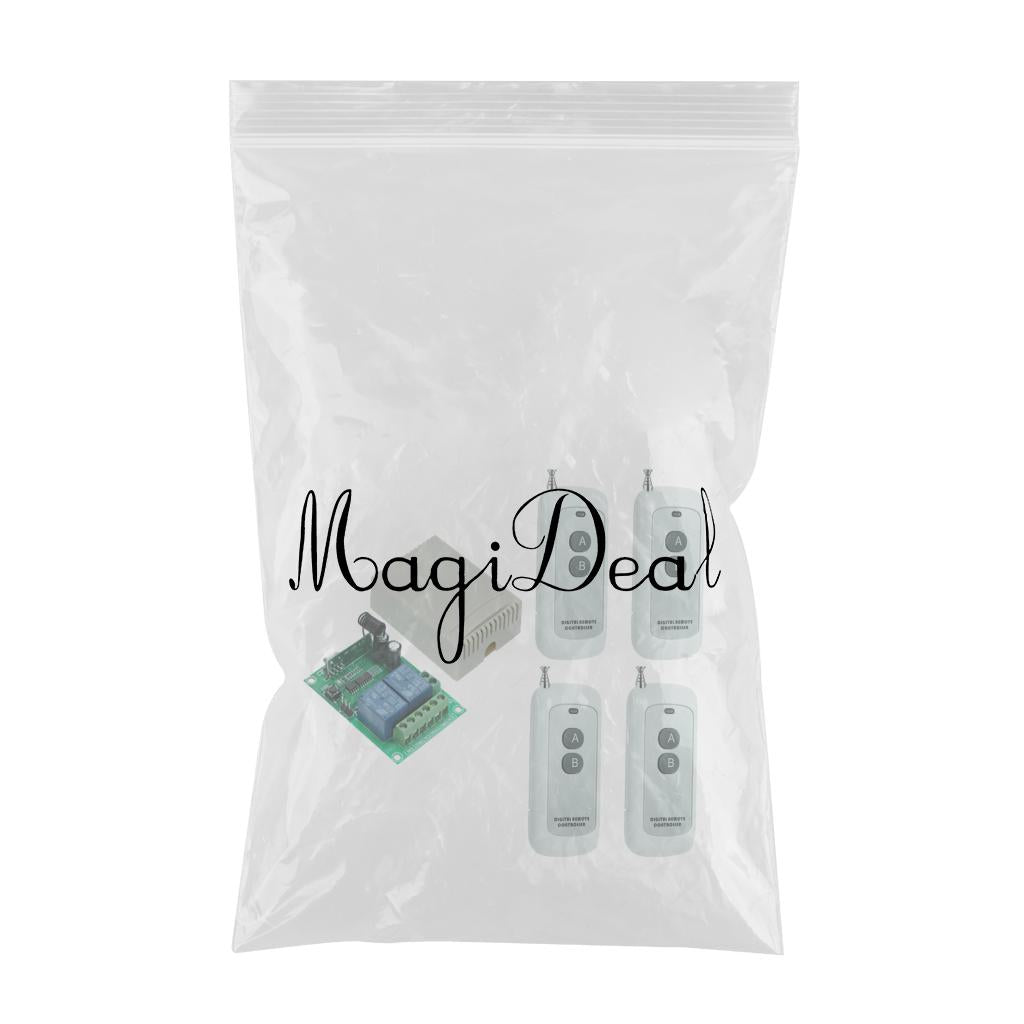 DC12V 2-Way Wireless Receiving Controller Relay Switch Receiver Module Size4