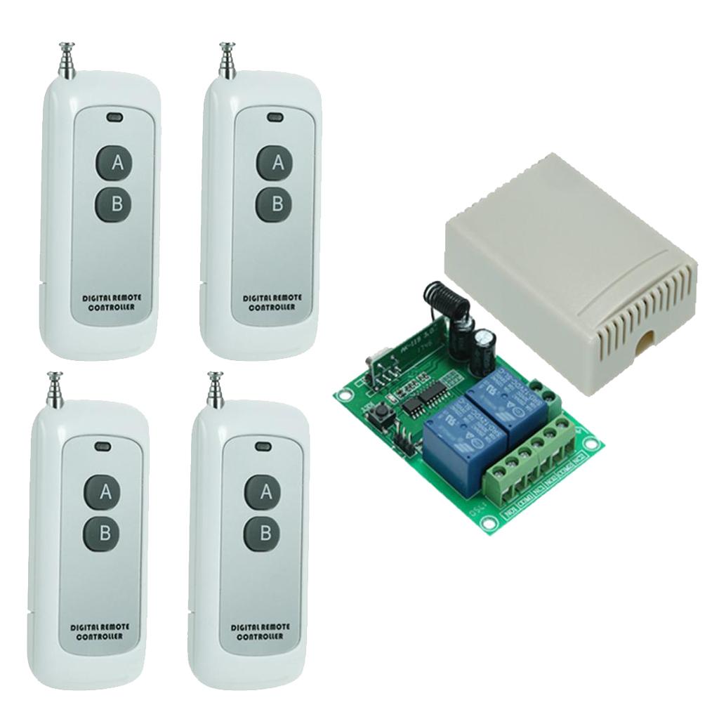 DC12V 2-Way Wireless Receiving Controller Relay Switch Receiver Module Size4