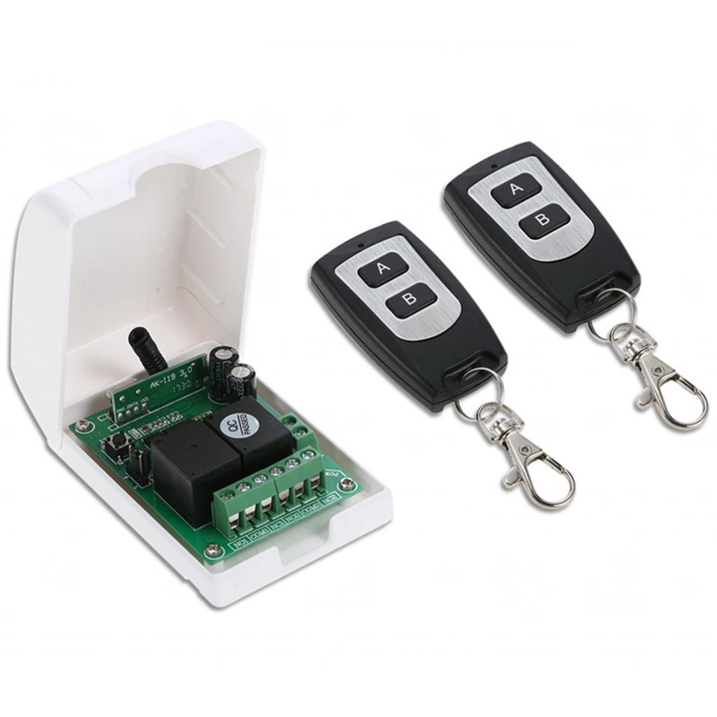DC 12V Relay Receiver Module Wireless Switch Receiver with 2 Transmitters