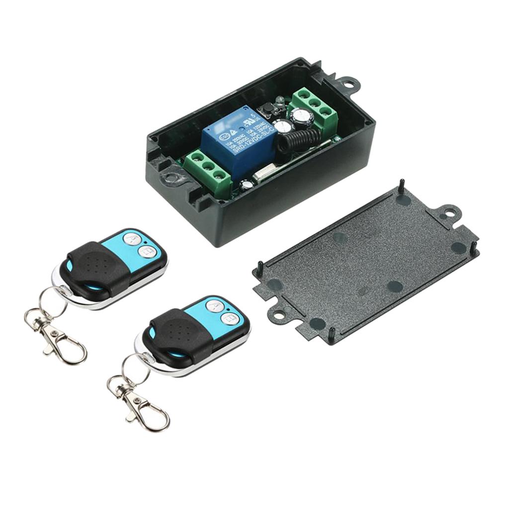 2pcs 12V 1-CH Learning Code Remote Control Switch With Receiver 433MHz